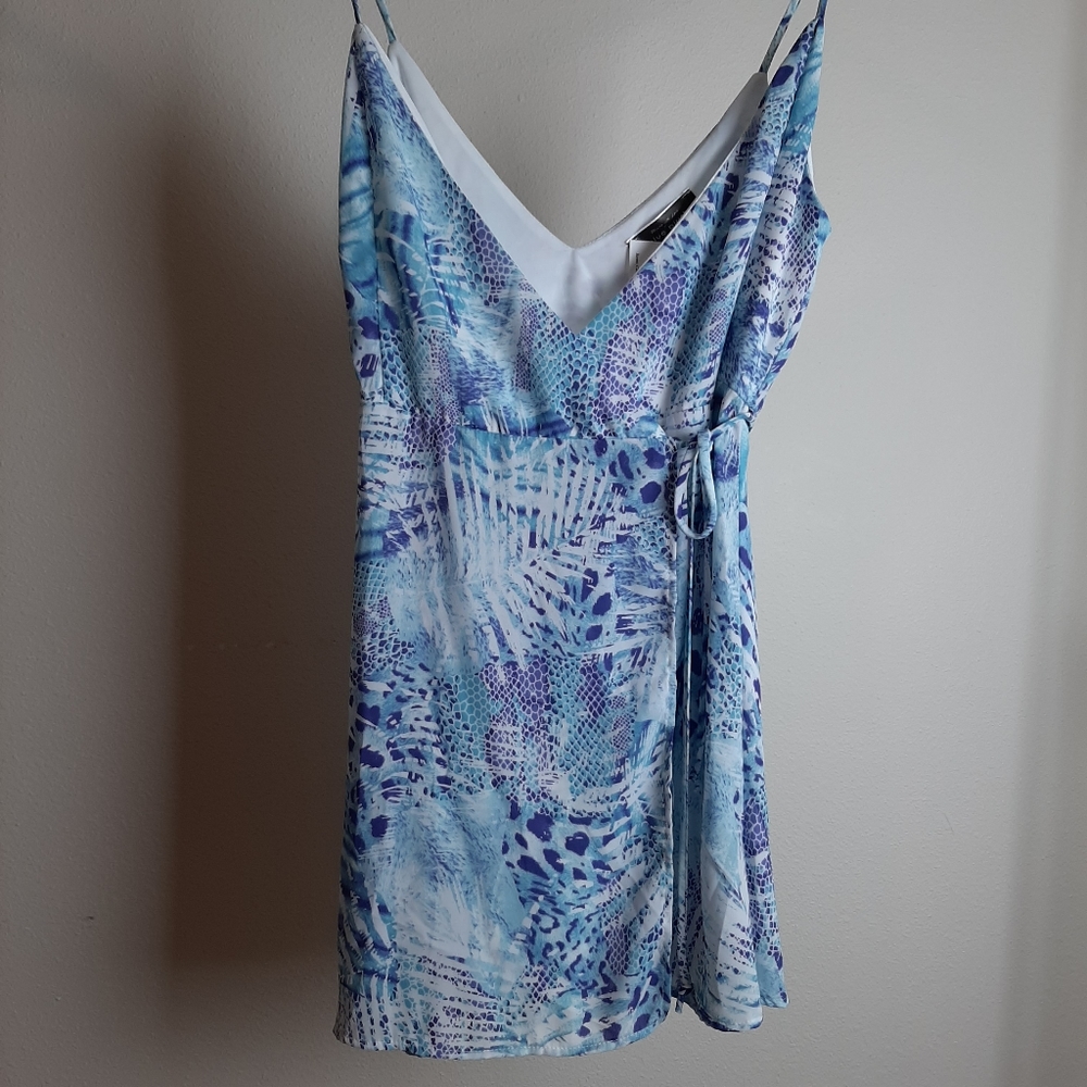 Blue blush mini dress